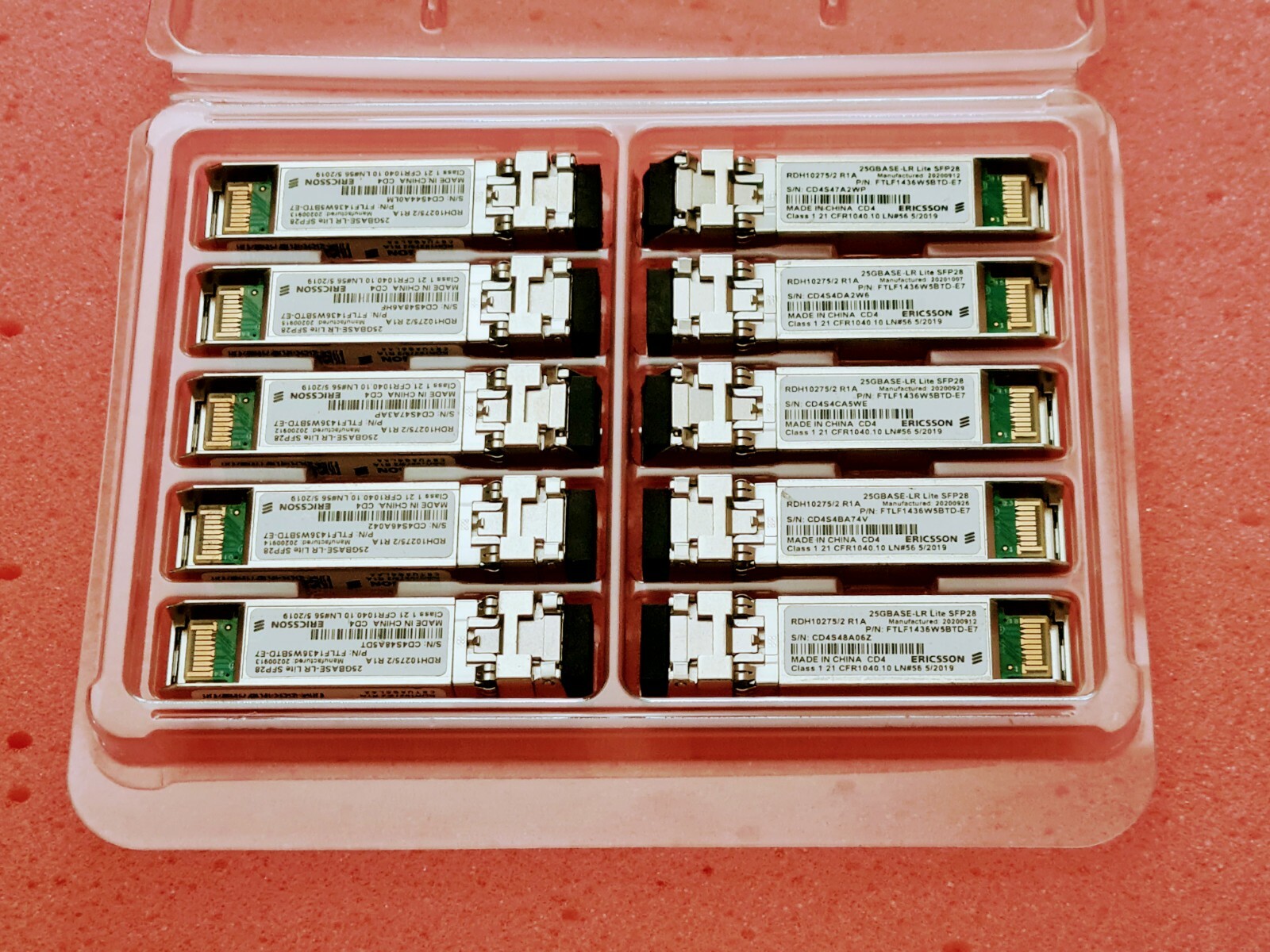 FINISAR / ERICSSON 25G SFP28 25GBASE-LR 1310nm SFP+ FTLF1436W5BTD -E7