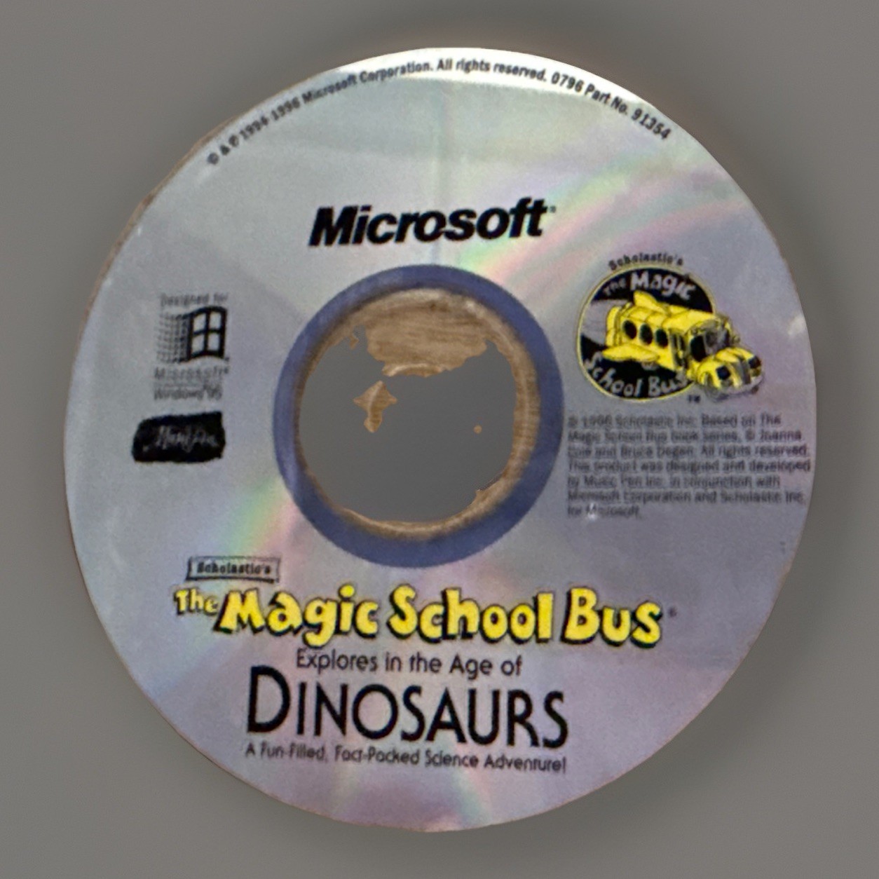 Microsoft the Magic School Bus dinosaurs 1996 Vintage