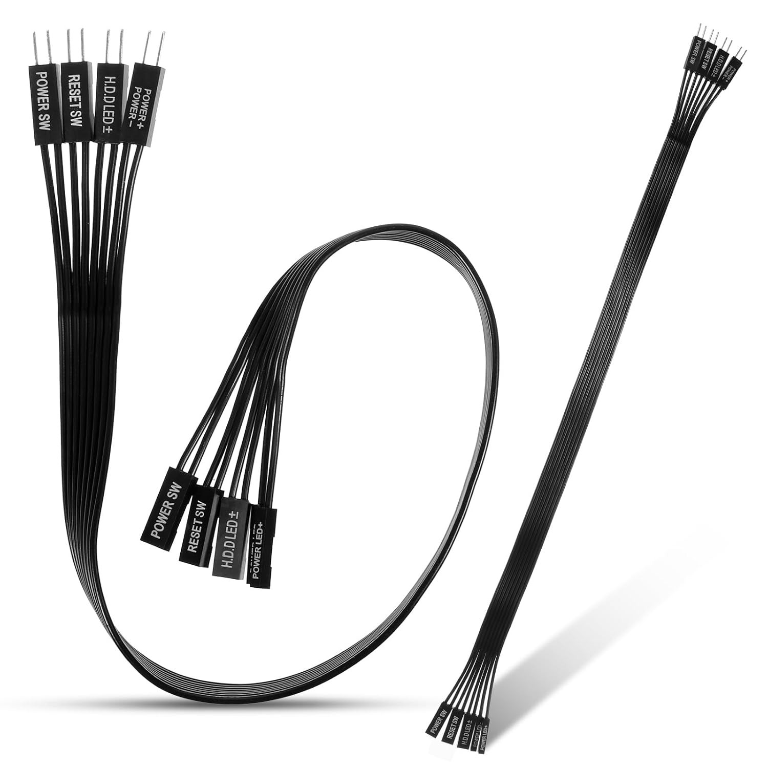 2-Pack Motherboard Front Panel Extension Cables, Front Panel Connector, 24awg Fl