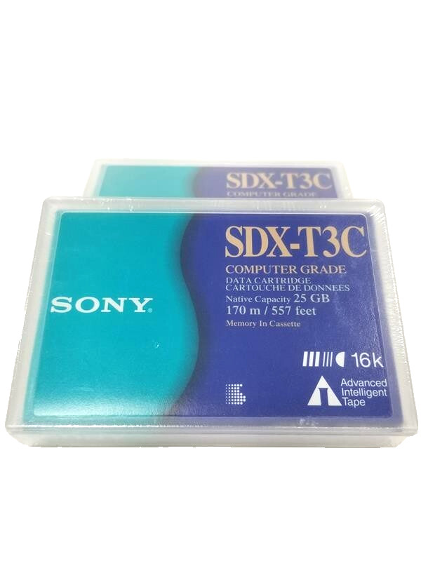 LOT OF 2 SONY: SDX-T3C; AIT 25GB/50GB COMPUTER GRADE AIT DATA CARTRIDGE-NEW-