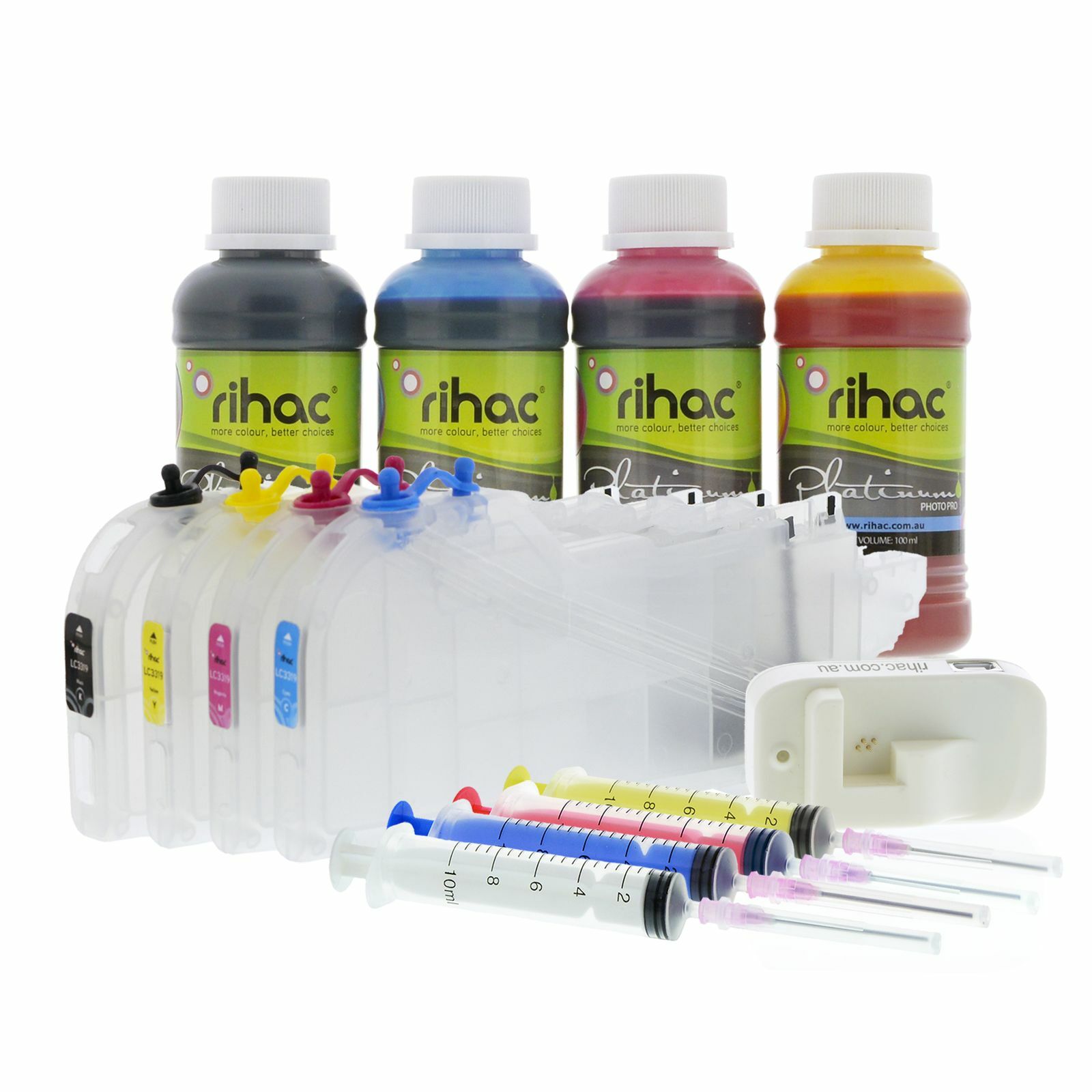 Rihac LC-3317XL LC-3319XL Refill Cartridge + Ink Kit Brother MFC-J6730DW 6930DW