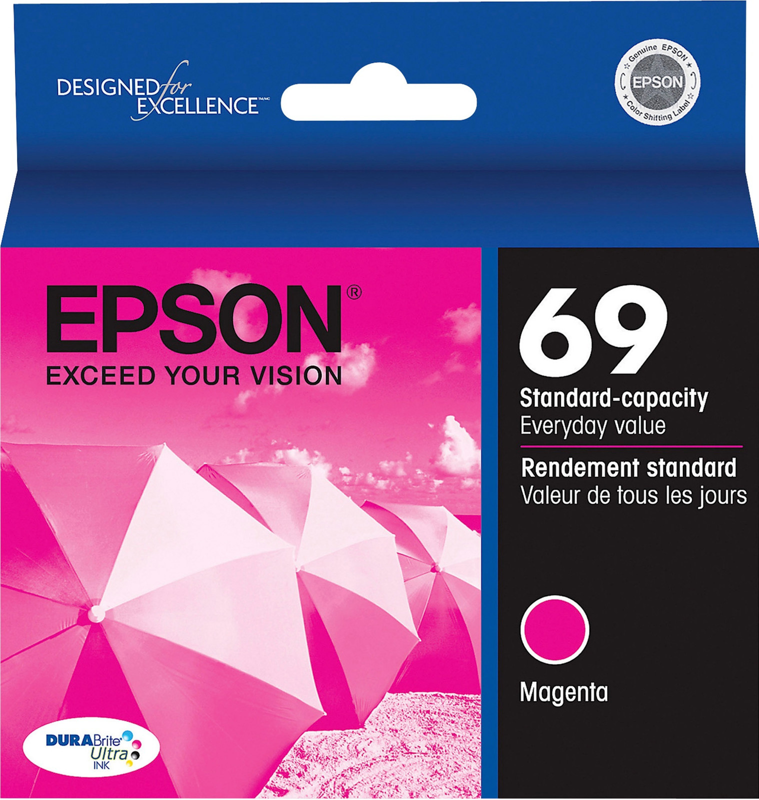 New Genuine Epson 69 Magenta Ink Cartridge WorkForce 1100 WorkForce 40