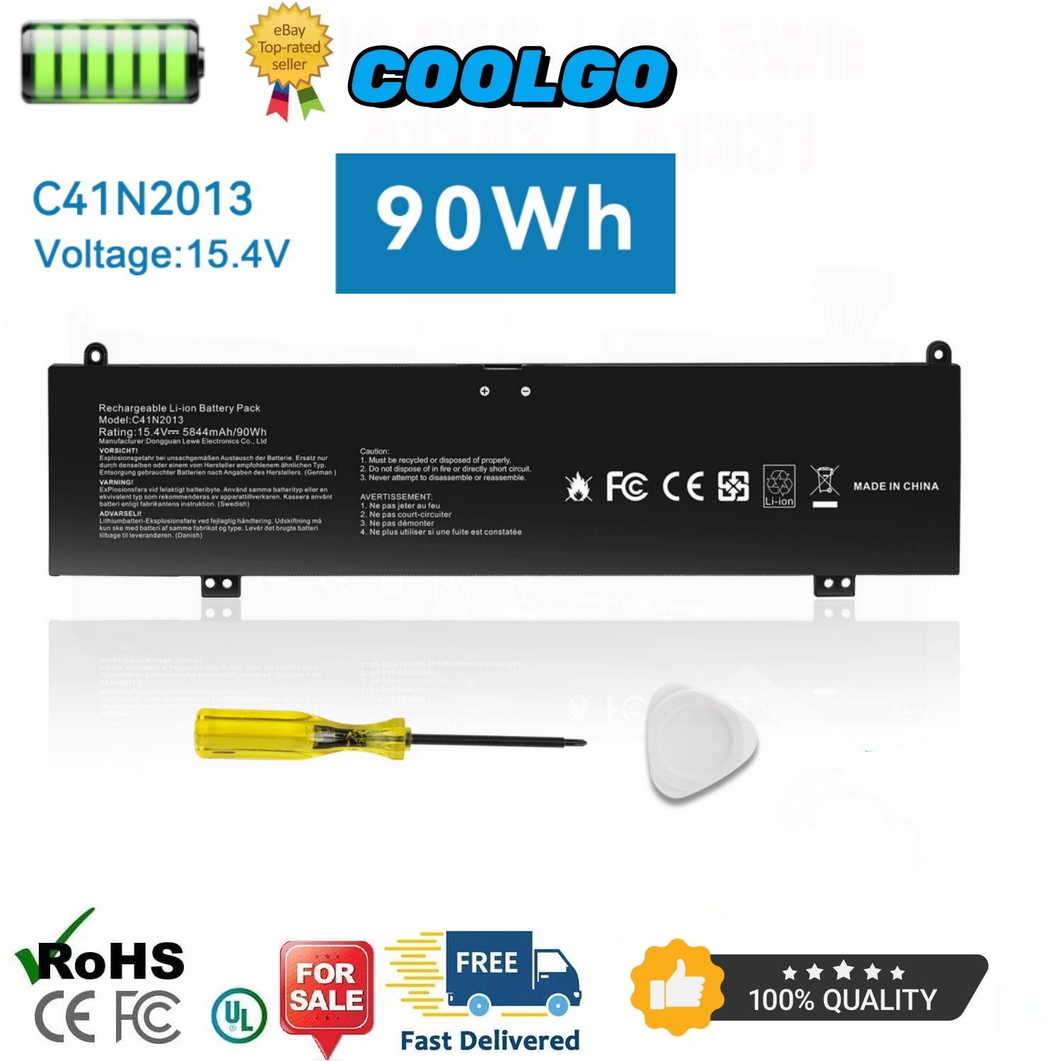 C41N2013 C41N2013-1 Battery For TUF Gaming A15 FA507 A17 FA707 ROG Strix G15 G1