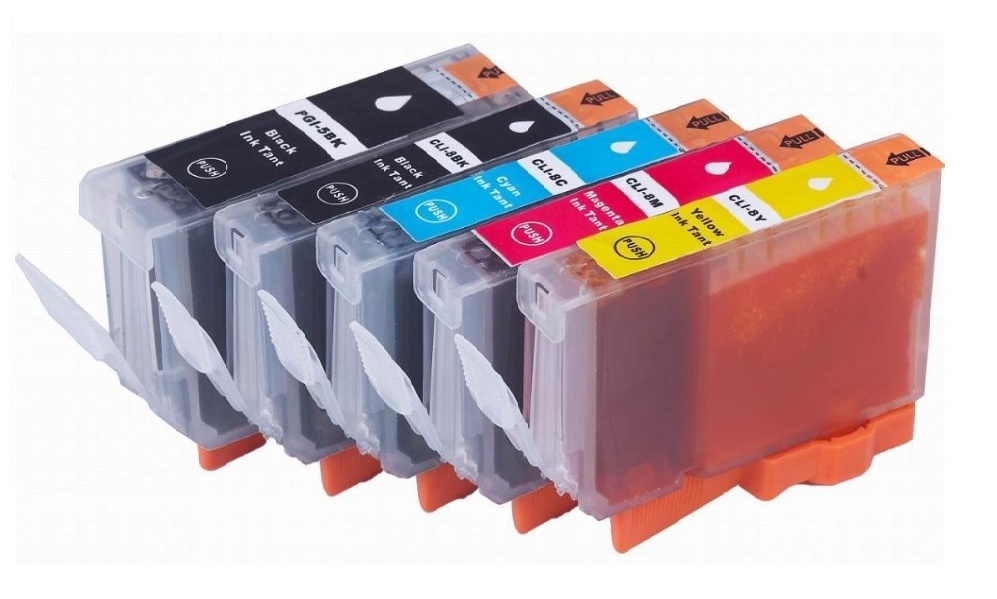 5 X Ink for Canon Pixma MP600 MP610 MP800 MP810 MP830 Comp. To PGI-5+CLI-8
