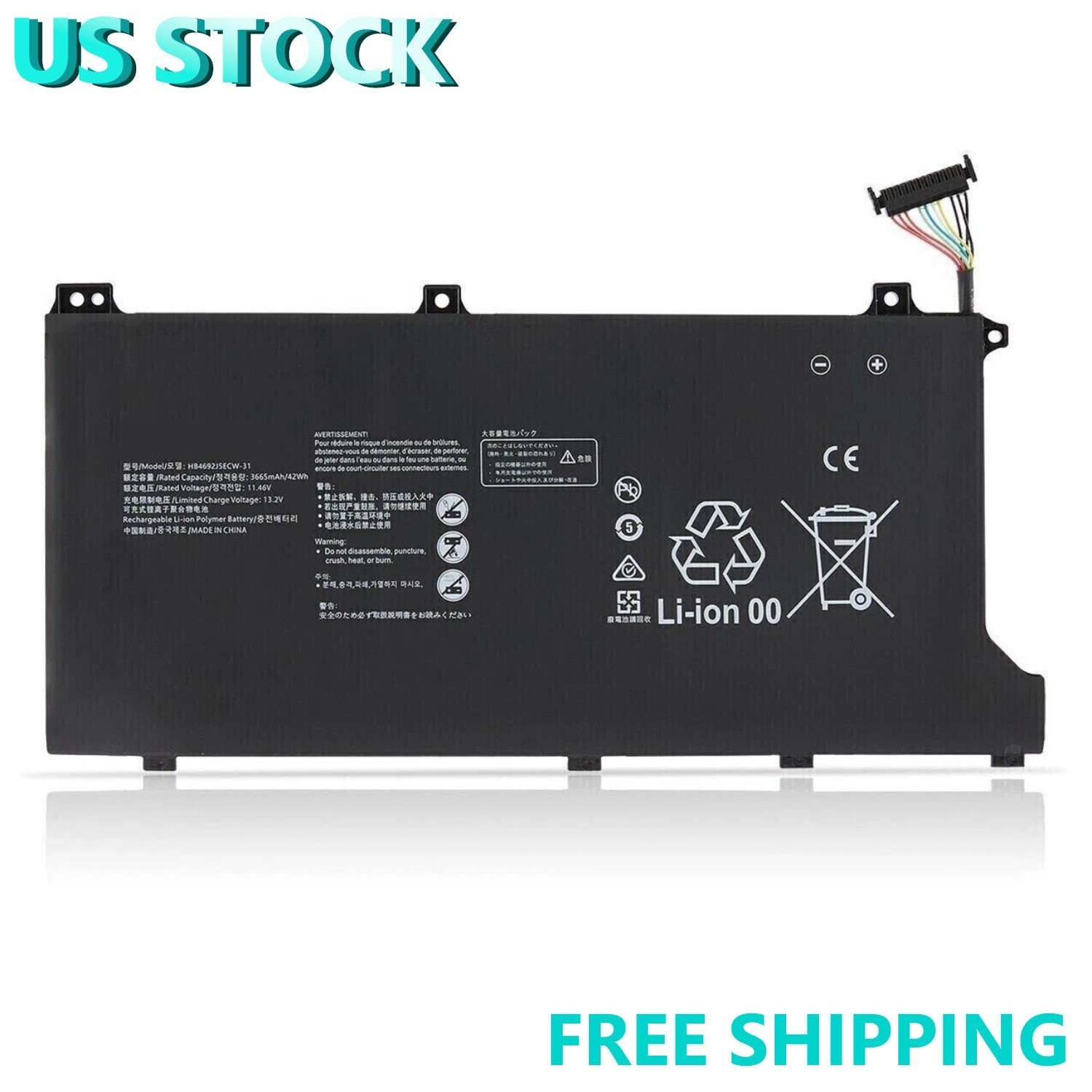 42Wh HB4692J5ECW-31 Battery for Huawei MateBook D 15-53010TUY, MagicBook VLT-W50