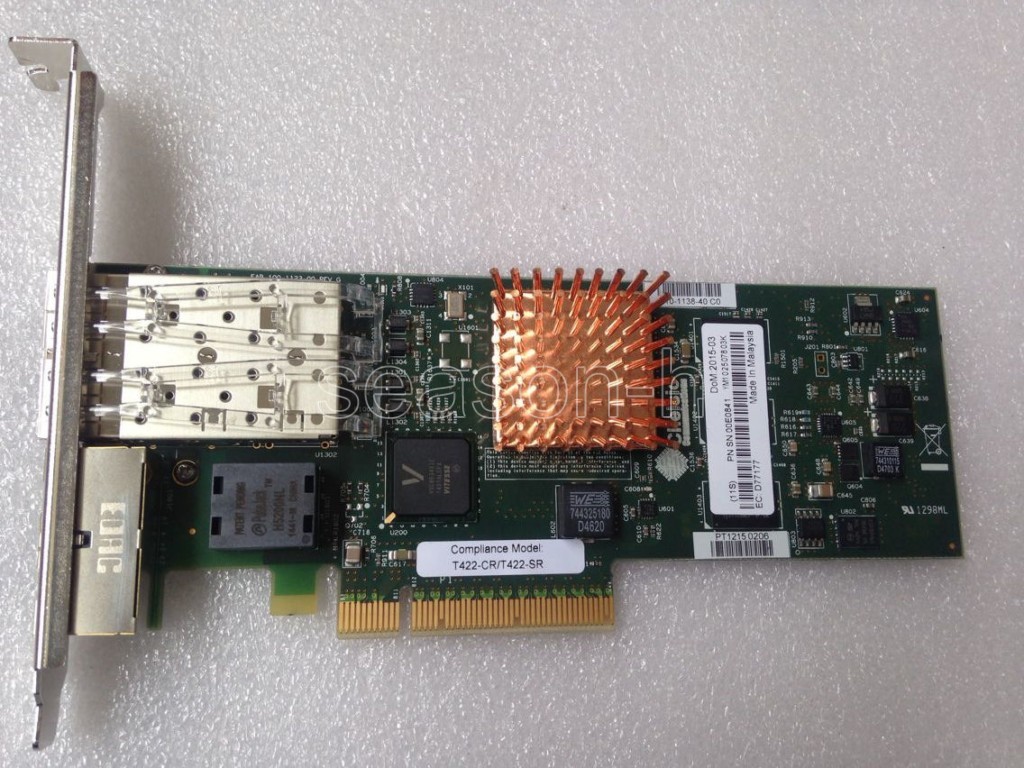 IBM 5745 00E0841 PCIe2 (x8) 4-Port Ethernet Adapter 2x 10GB SFP+ CHELSIO T422-CR