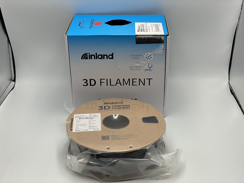 Inland 1.75mm PLA Basic 3D Printer Filament – Black
