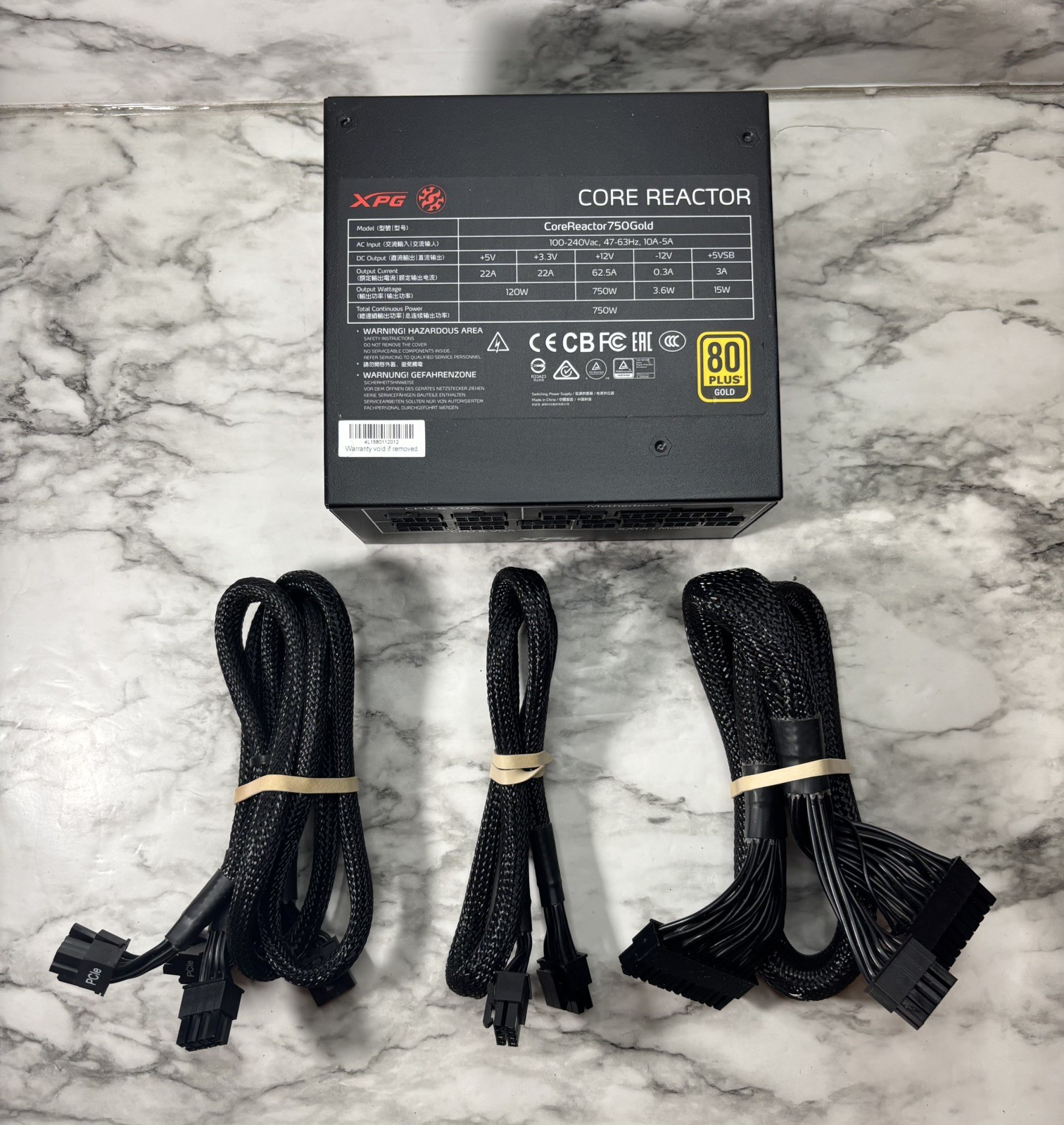 XPG Core Reactor 750W 80 Plus Gold ATX Modular Power Supply Unit Black