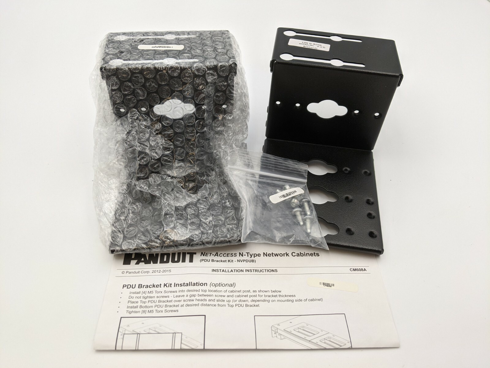 Panduit PAN-NET NVPDUB POU Brackets N Type Cabinet Rack Hardware Pair Aluminum