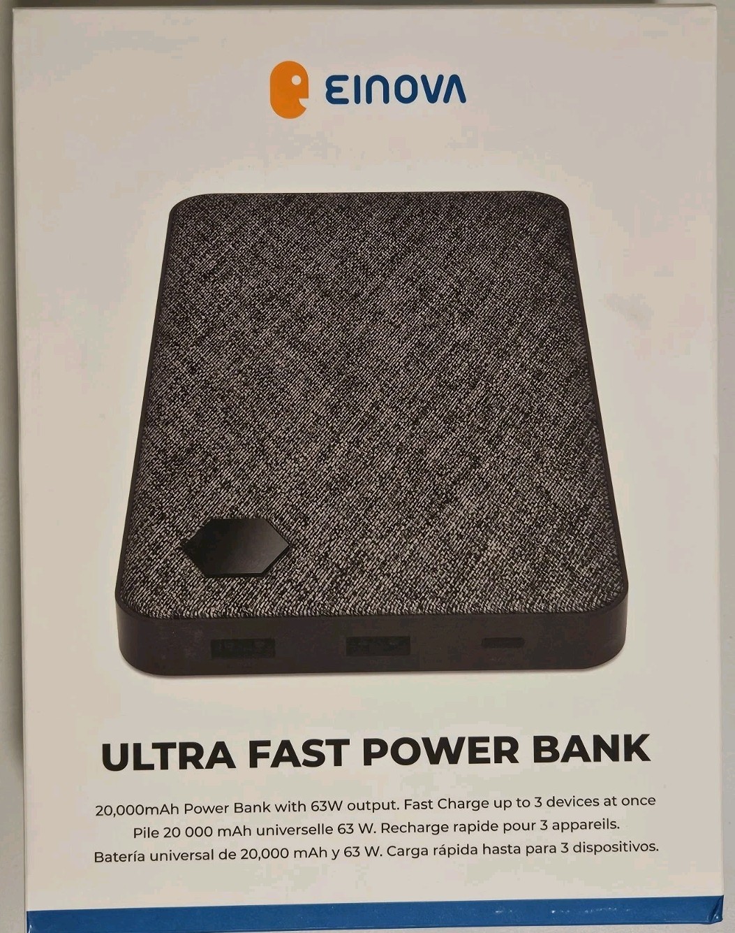 EINOVA 20,000 mah Laptop Power Bank | Ultra-fast USB C & USB A