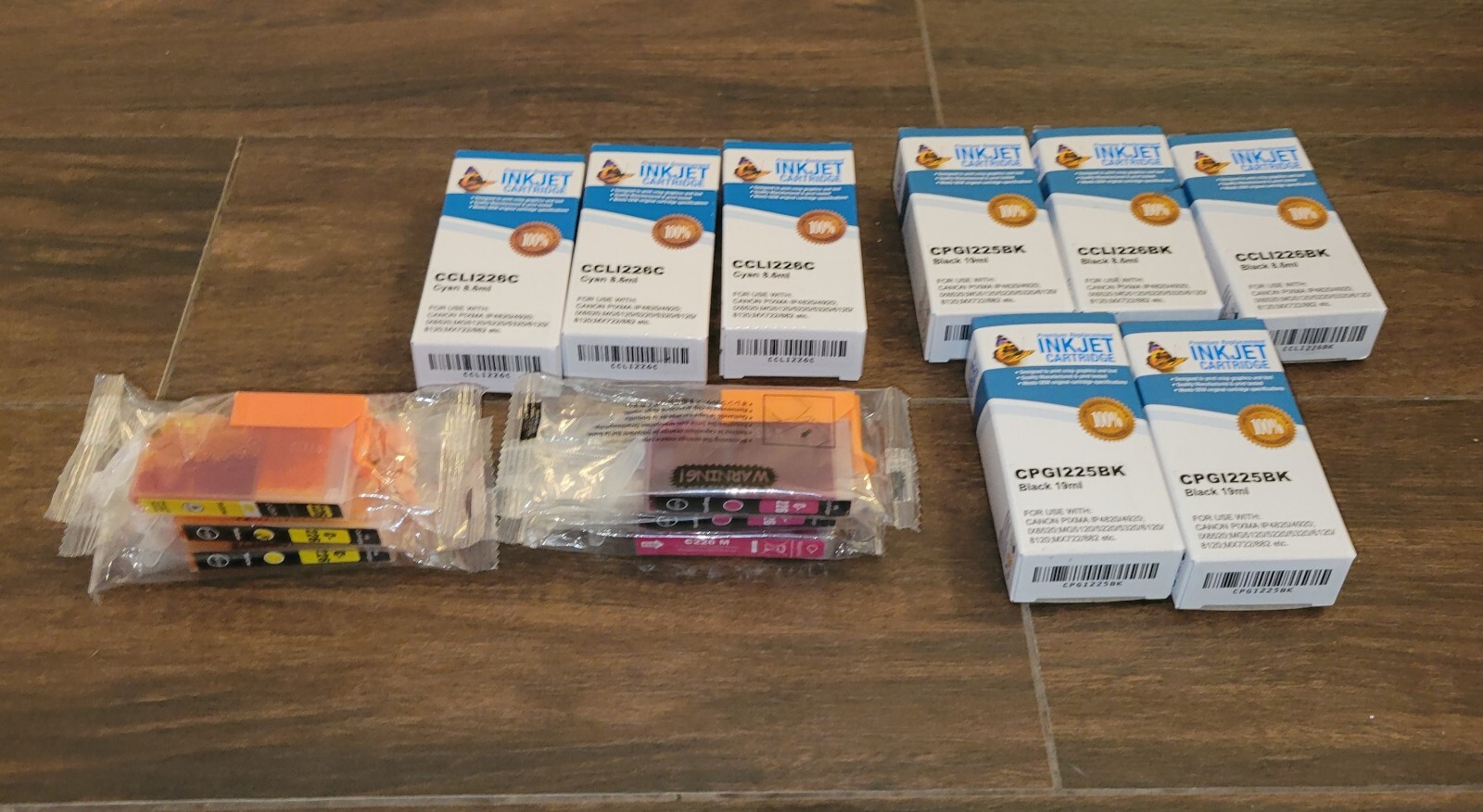 15 Ink Cartridges: 225 226 Black 226BK 225BK, Cyan Yellow 226C, Magenta 226M 