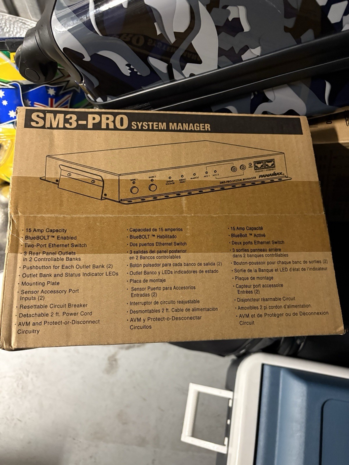 Panamax SM3-PRO Power Surge Connector 3-Outlet Remote Management, BlueBolt