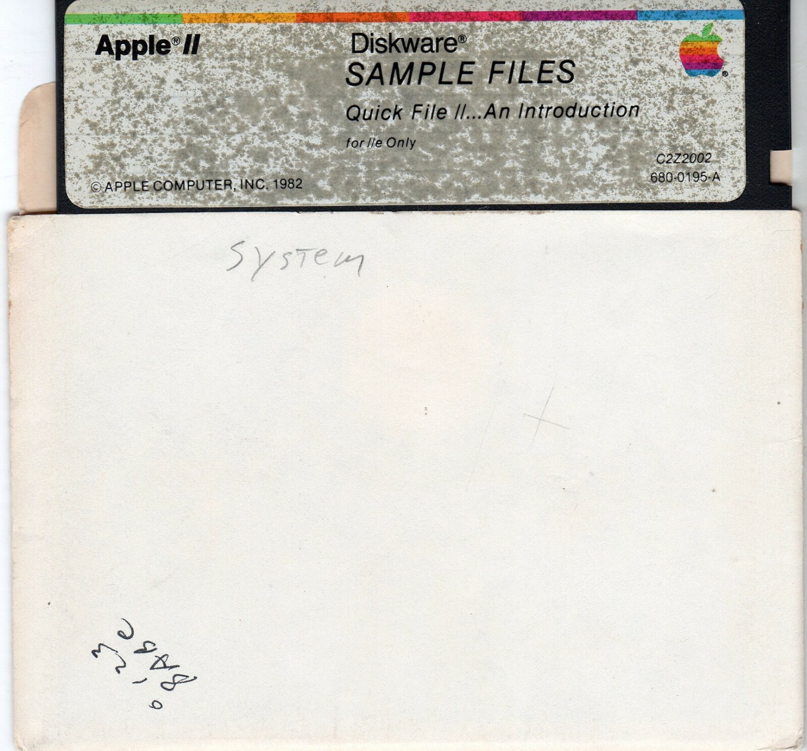 ITHistory SOFTWARE  APPLE (1982)  QUICK FILE II An Introduction Sample  IIe OF2