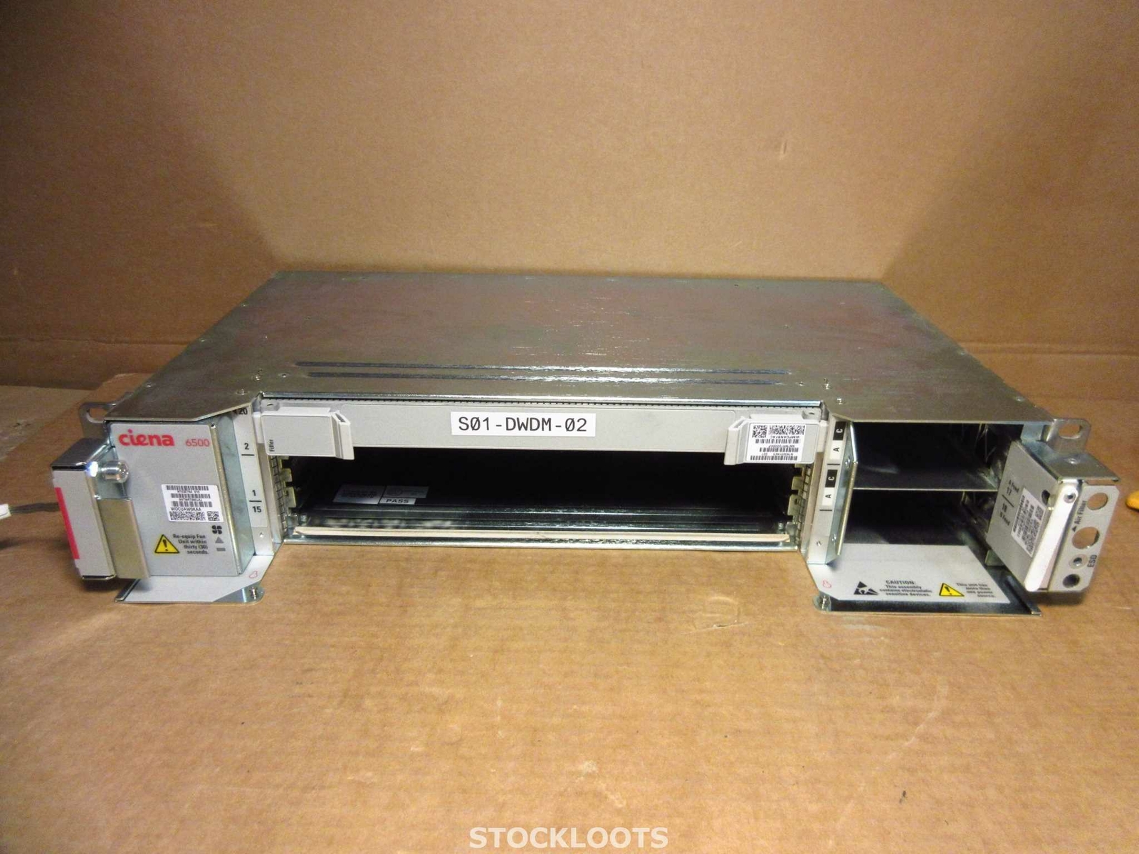 CIENA 6500 Packet Optical Platform Chassis 2RU EXCL MODULES & POWER SUPPLIES