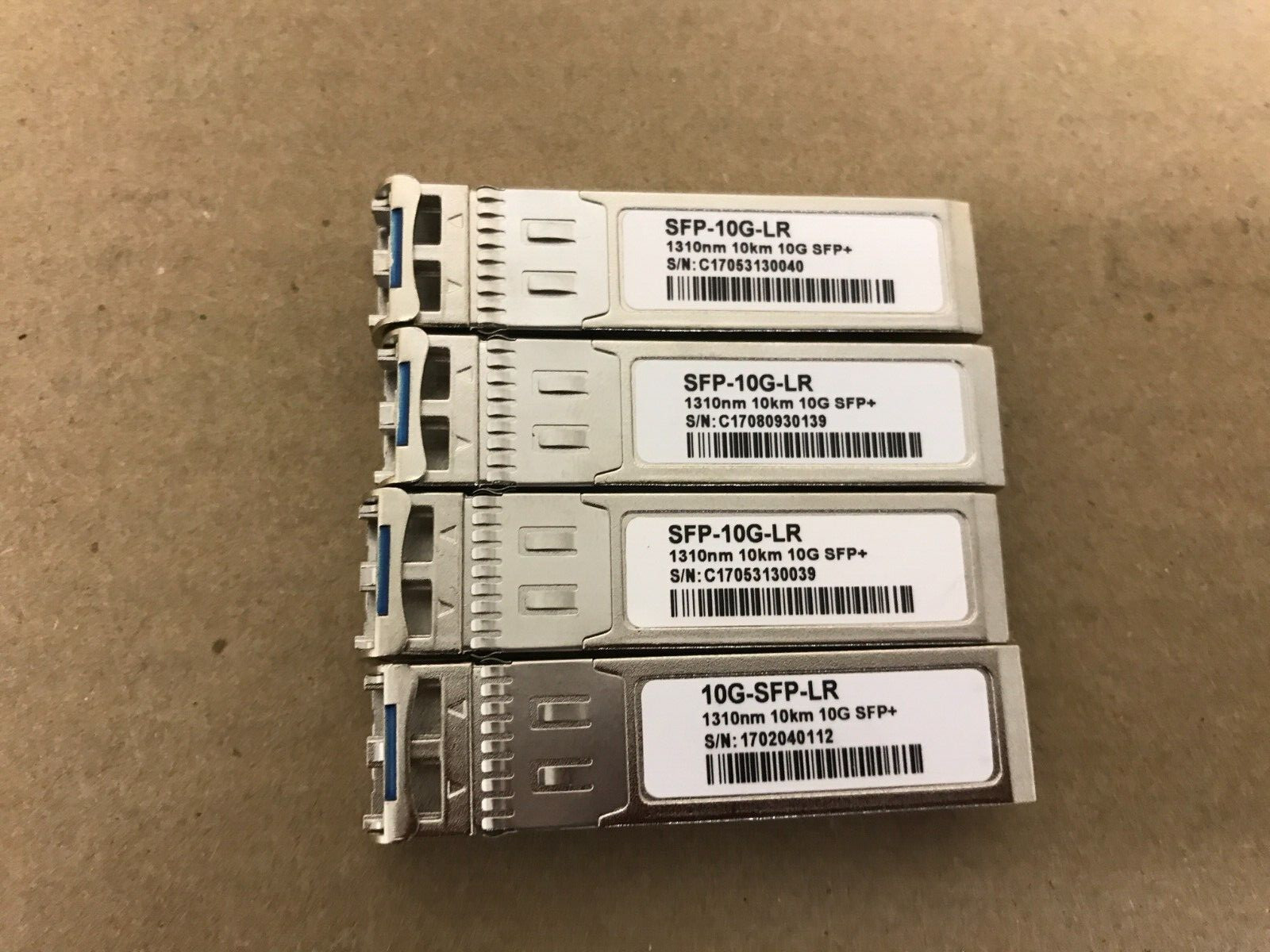 4x SFP-10G-LR Transceiver 10GBase-LR 10G SFP+ LC Single Mode 1310nm 10km