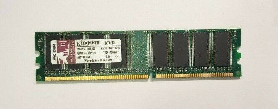 Kingston 740617069297 KVR333/512R 512MB DDR-333 (PC-2700) Random Access Memory