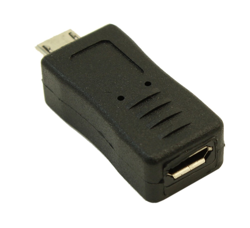 Micro-B USB Male to Micro-B USB Female STRAIGHT Adapter