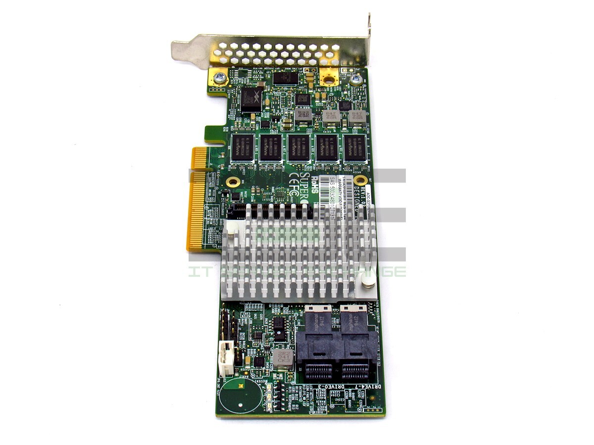 Supermicro AOC-S3108L-H8IR-16DD 2GB 8-Port SAS3 12Gbps RAID Controller LP