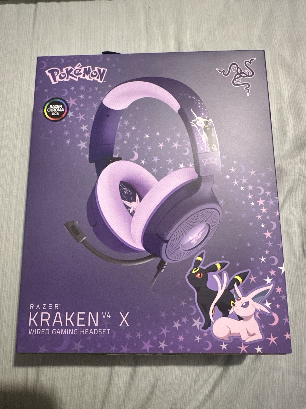 Razer Kraken X V4 Pokemon Espeon Umbreon Gaming Headset Limited Edition New
