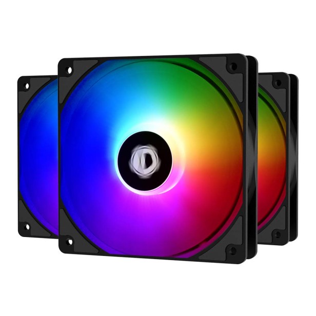 ID-COOLING XF-12025-ARGB-TRIO 120mm Case Fan ARGB 3 Pack RGB Fans 5V 3-PIN Conne