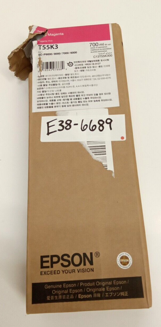 Epson Genuine OEM T55K3 Vivid Magenta UltraChrome HD Ink Cartridge 700ml