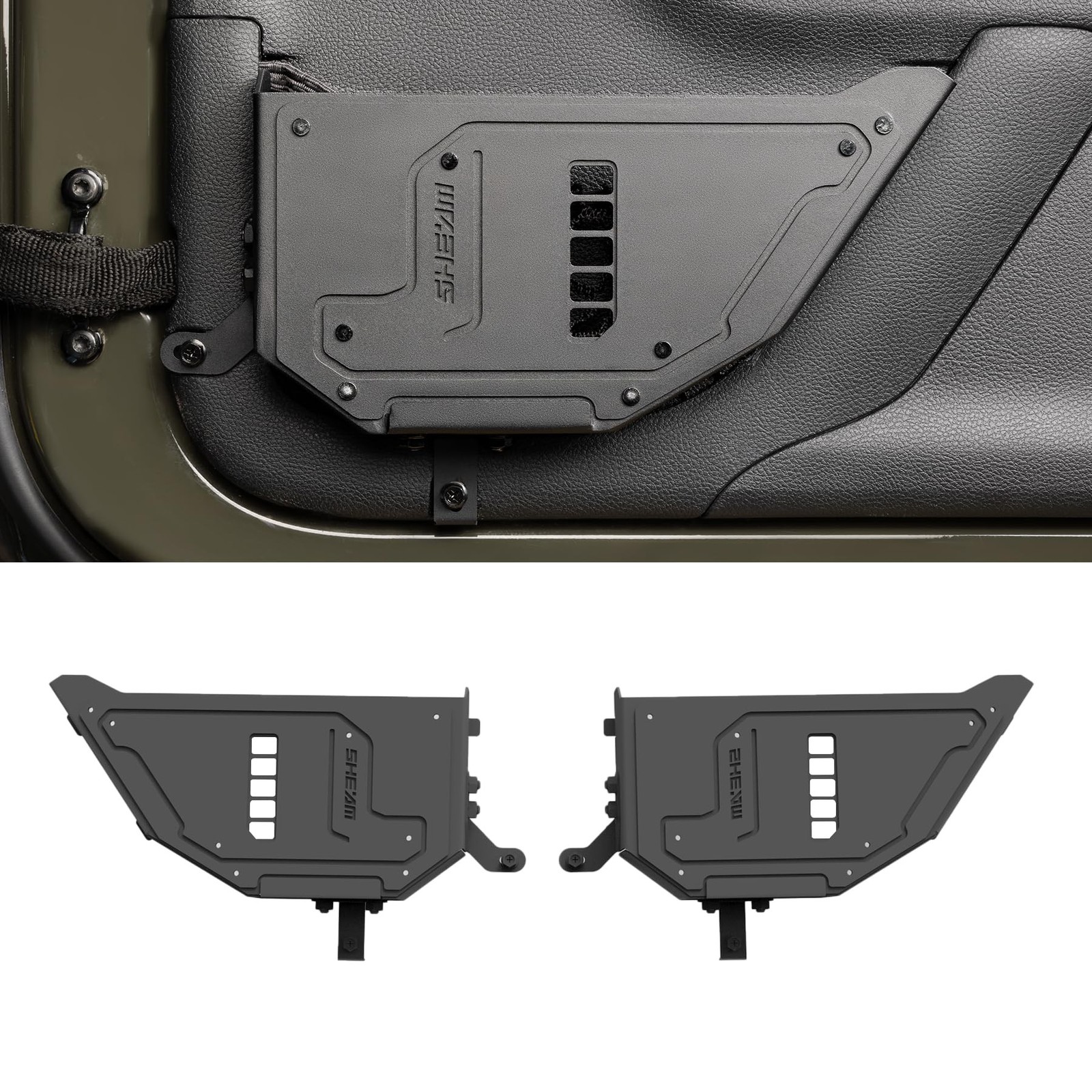 Metal Front Door Storage Pockets for Jeep Wrangler JK JKU（2007-2017ᦀ