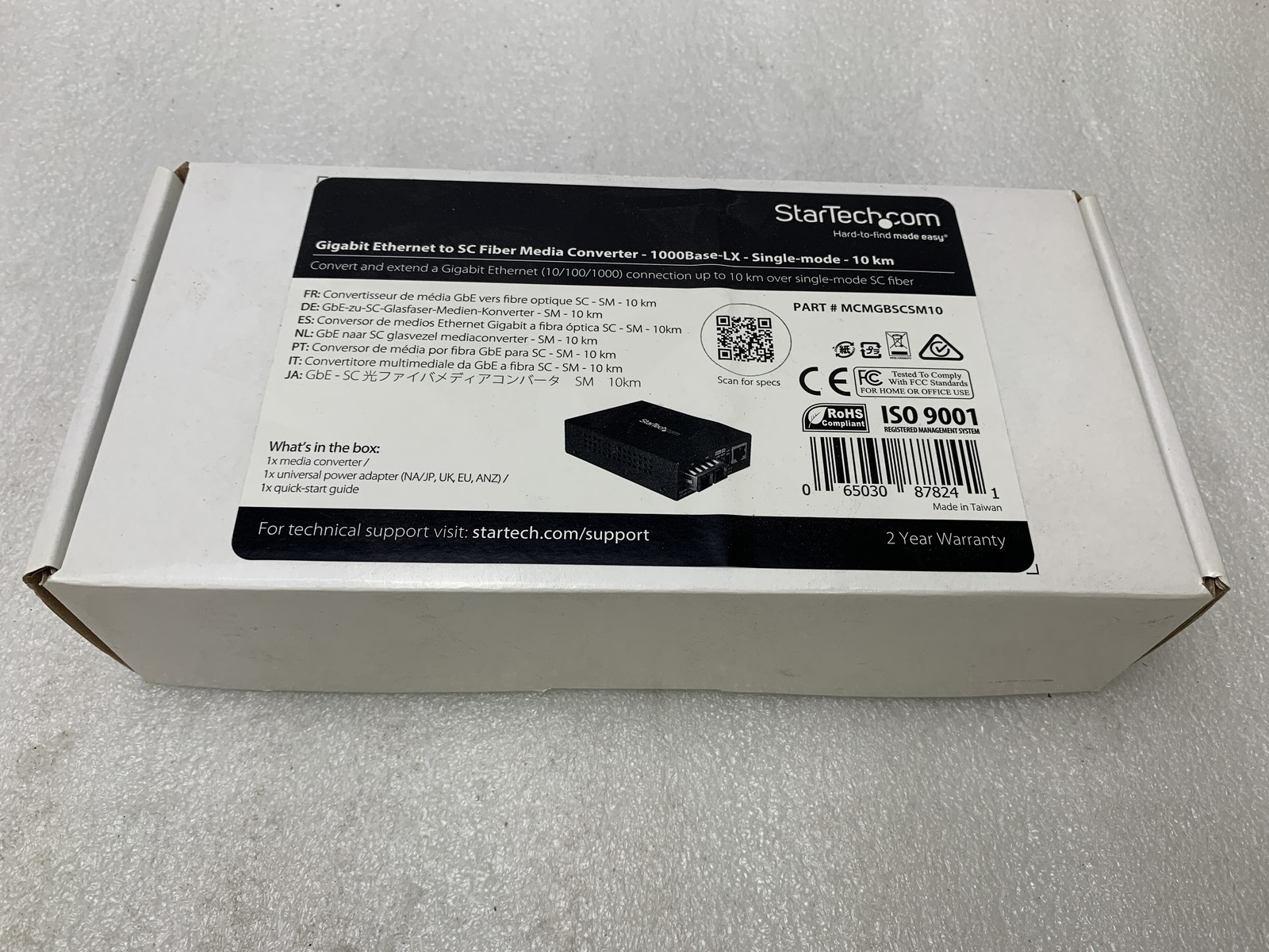 StarTech.com Gigabit Ethernet to SC Fiber Media Converter 1000BASE-SX/LX