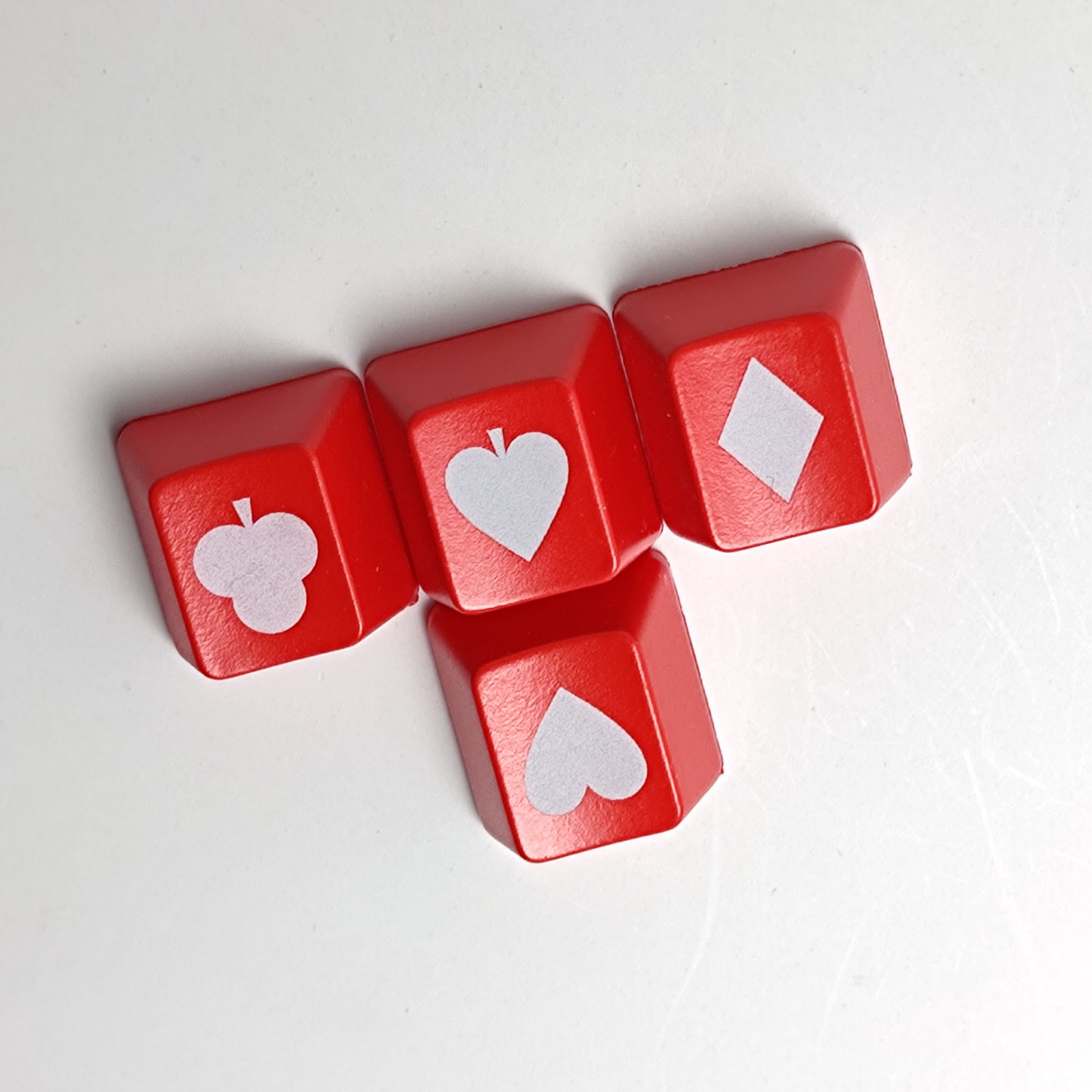 4 PCS Red ABS keycaps Translucent Keycaps OEM R4 Poker Keycaps Keyboard Parts