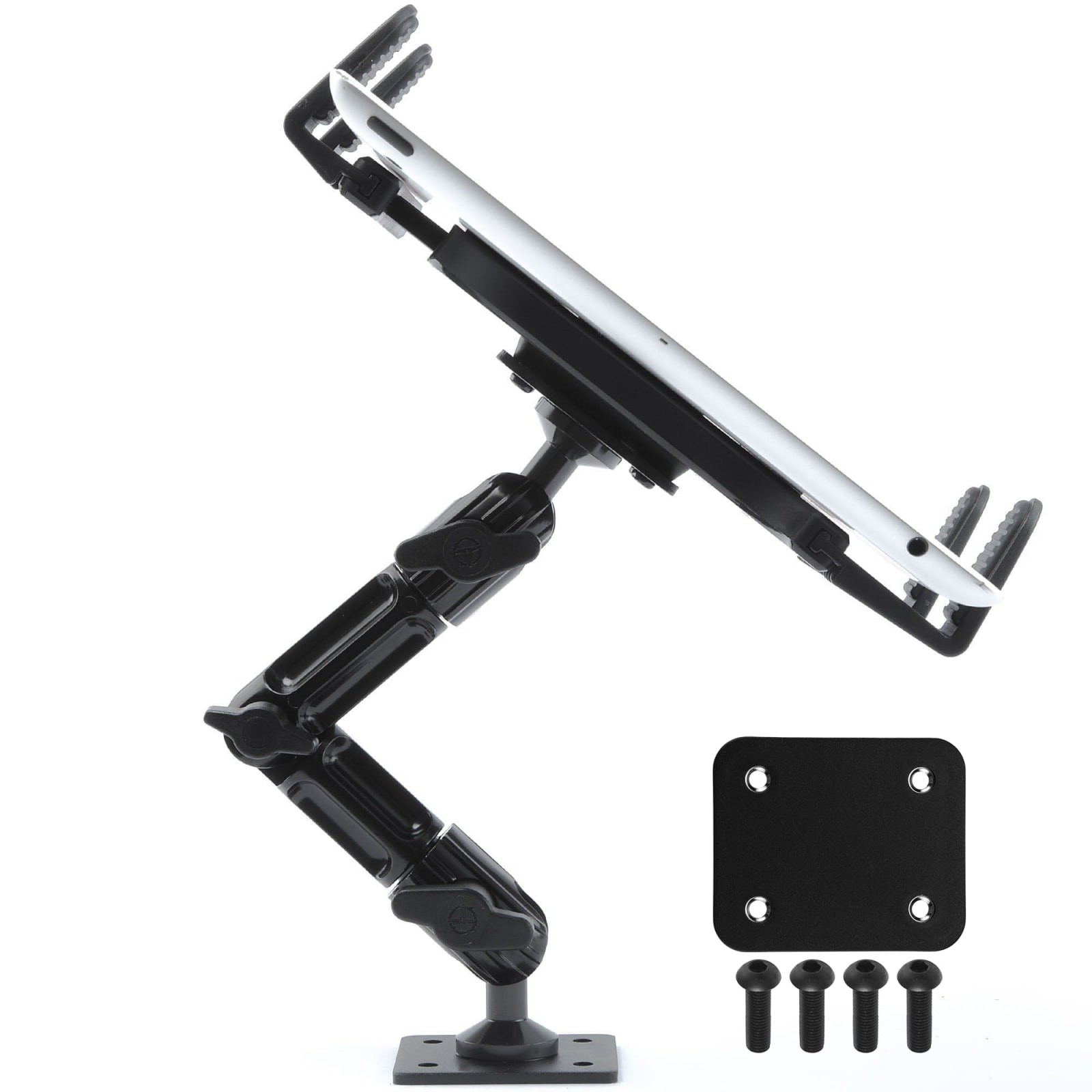 Tackform Enduro Drill Base Tablet Mount 7-18.4" Black Aluminum for Truck Wall
