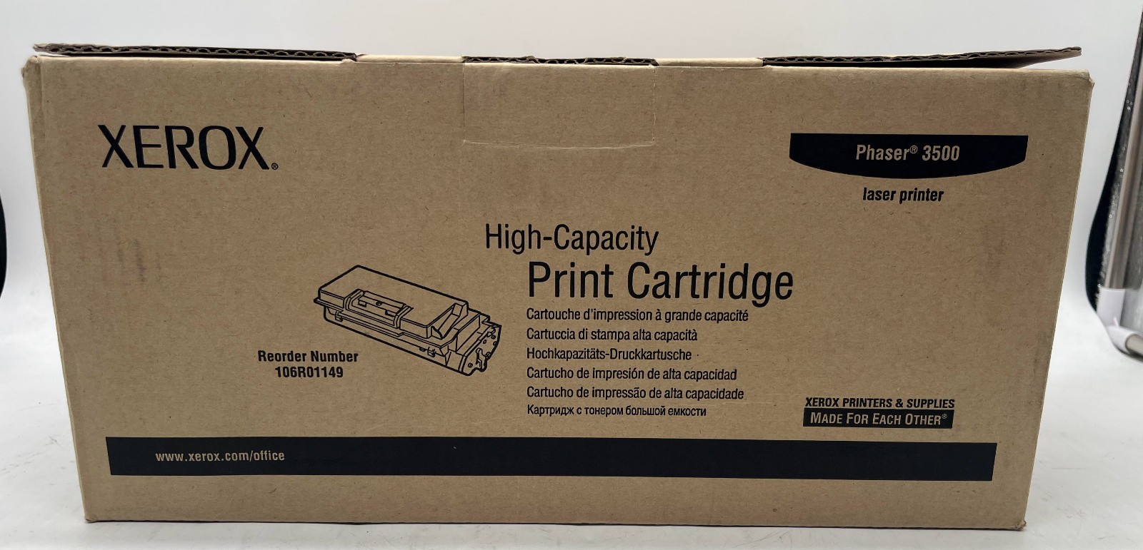 Genuine Xerox 106R01149 Phaser 3500 Black, High Yield, Toner Cartridge, OEM