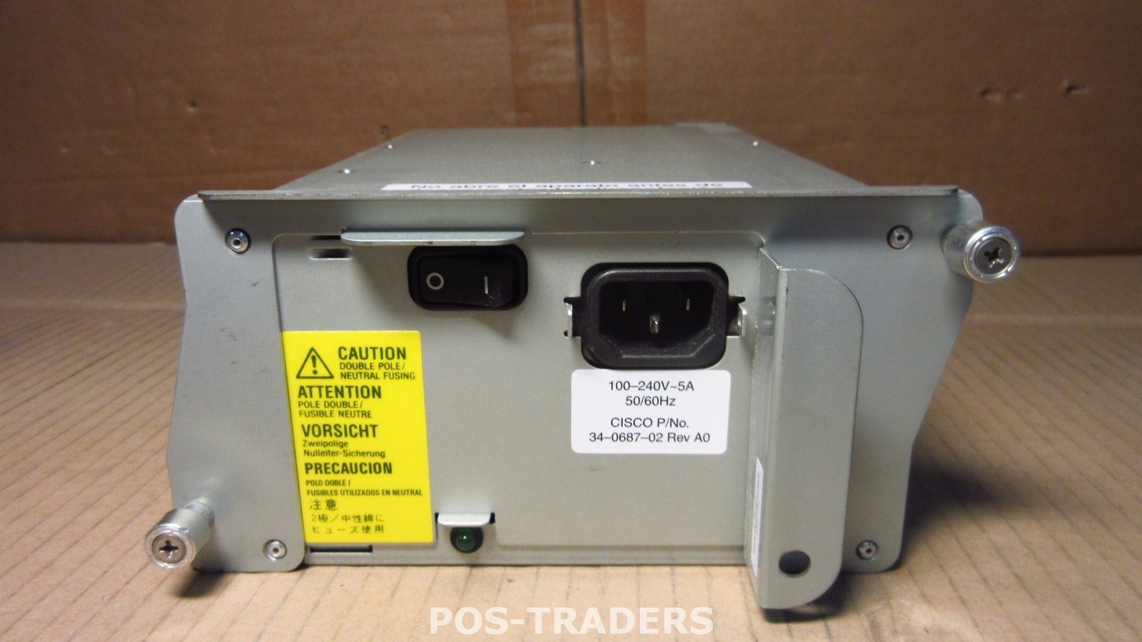 Cisco PWR-7200-AC 34-0687-02 280W Power Supply PULLED FROM CISCO 7204VXR