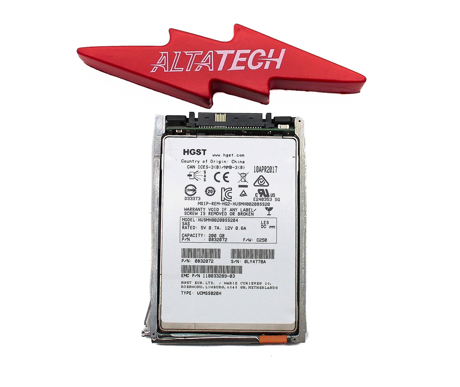 EMC 005051138 200GB SSD SAS 2.5 6G V4-2S6FX-200 VNX54/56/58 Solid State Drive