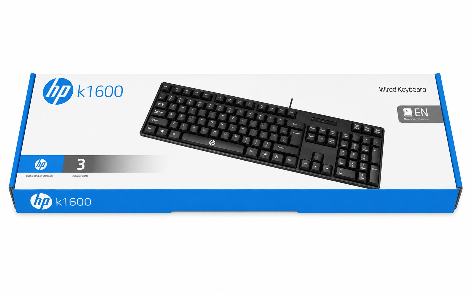 HP K1600 Wired Keyboard – Original Genuine HP – Full-Size USB Keyboard