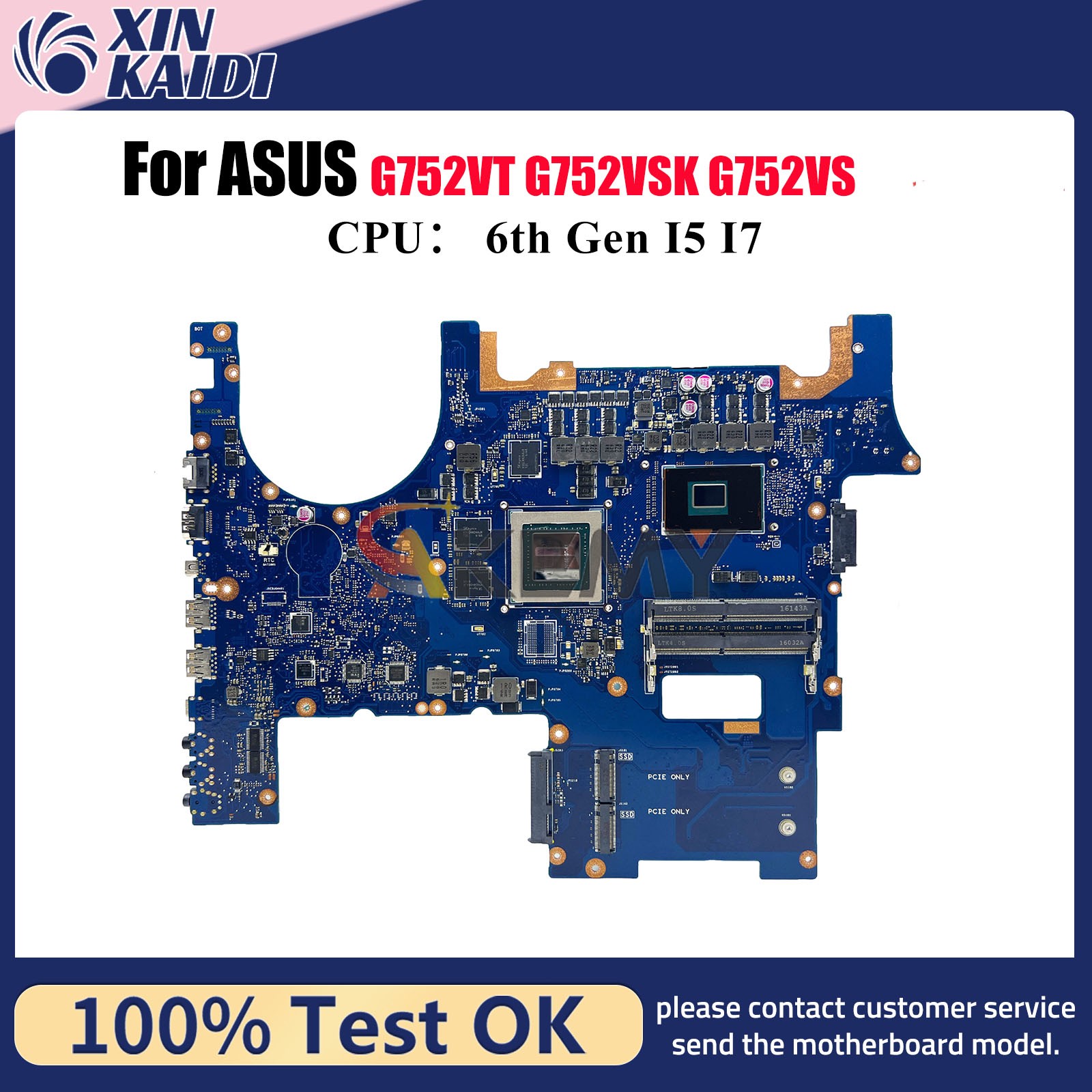 G752VT Motherboard For ASUS G752VS GL752VL GL752VW G752VSK Mainboard W/CPU