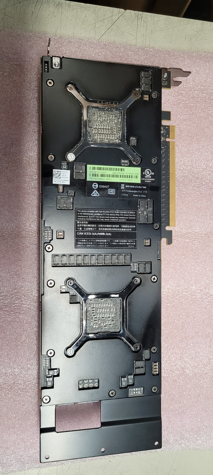 AMD Firepro S7150X2 16GB DELL P\N 1D7W0