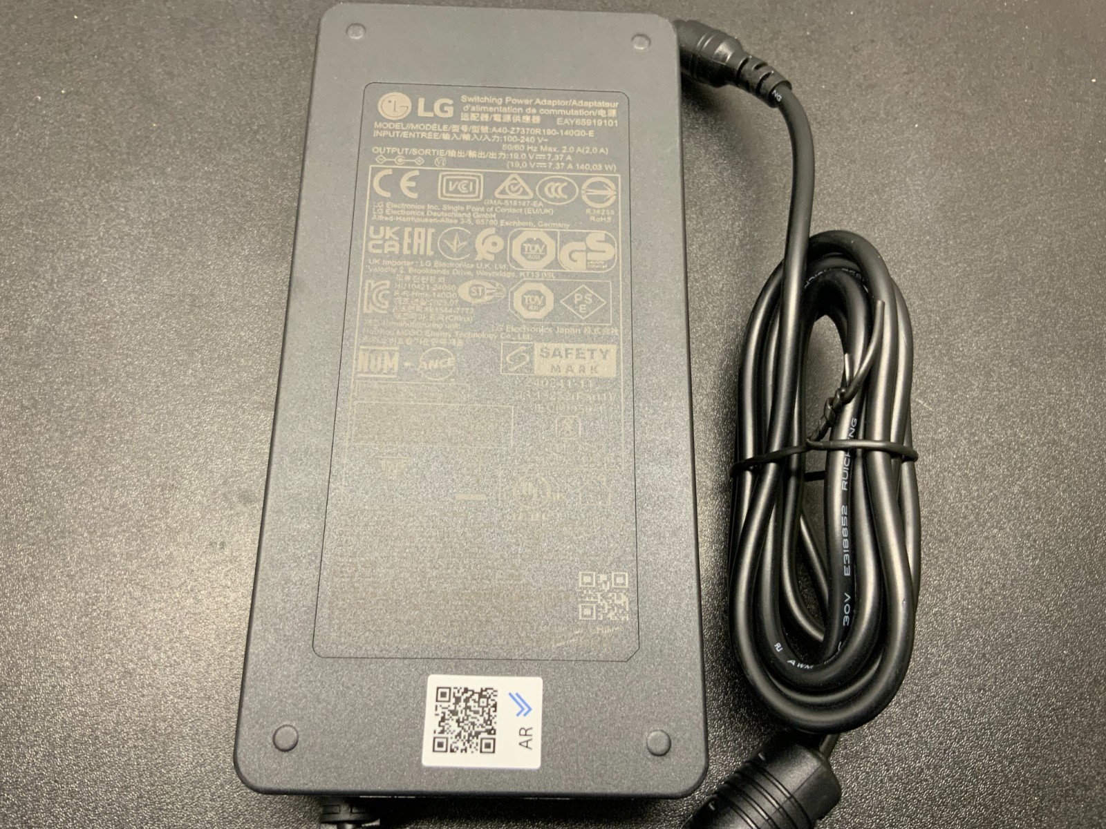 LG 19V 7.37A 140W Power Adapter A40-Z7370R190-140G0-E EAY65919101 OEM  Charger