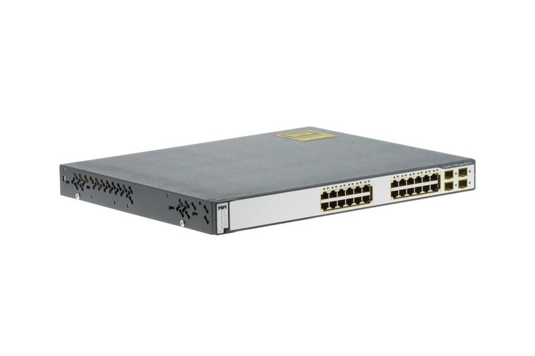 Cisco Catalyst 3750 24-Port PoE + 4 SFP Managed Layer 3 Switch, WS-C3750-24PS-S
