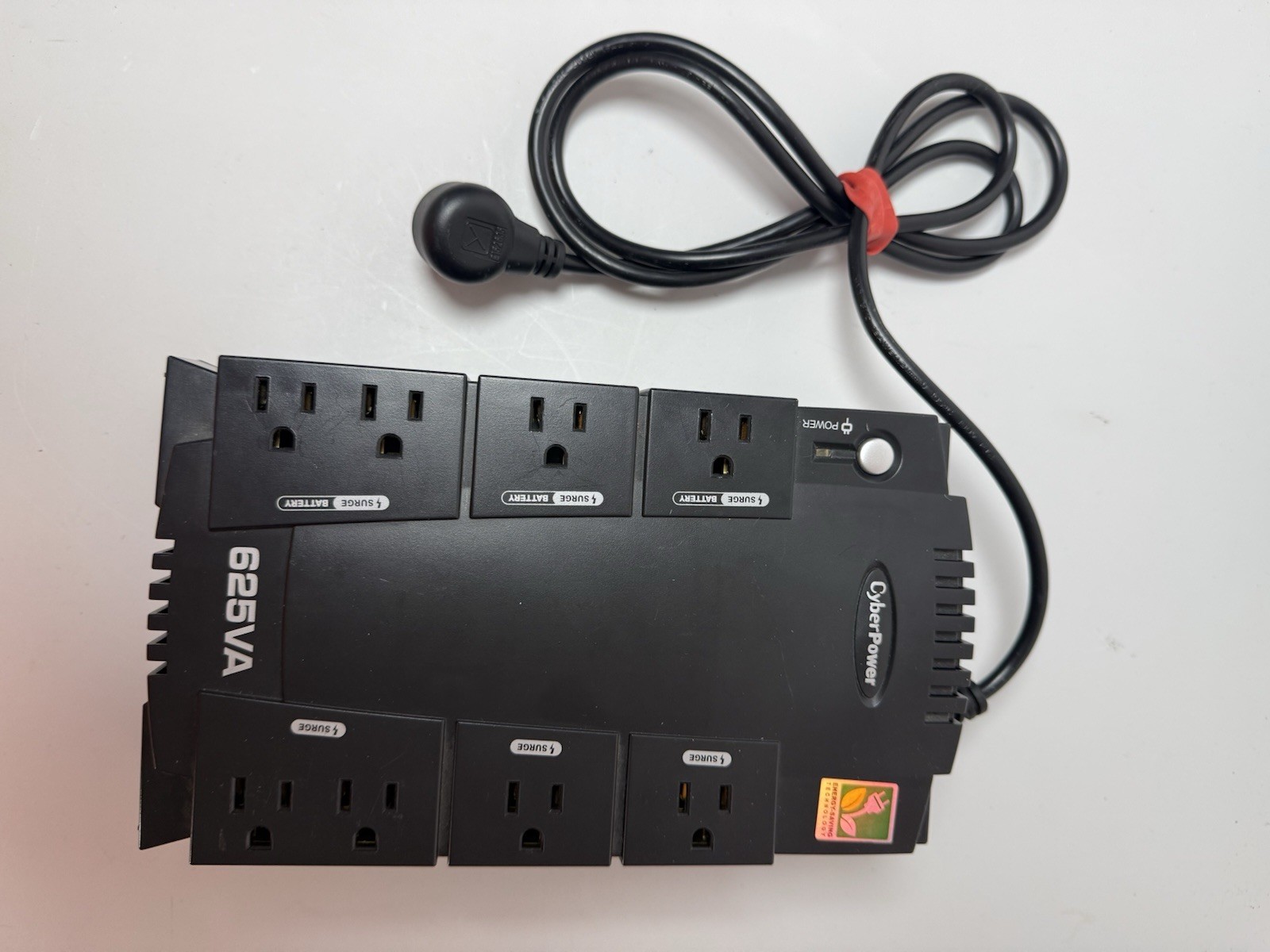 CyberPower 625VA Black Standby UPS with 8-Outlet Connector Untested As-Is
