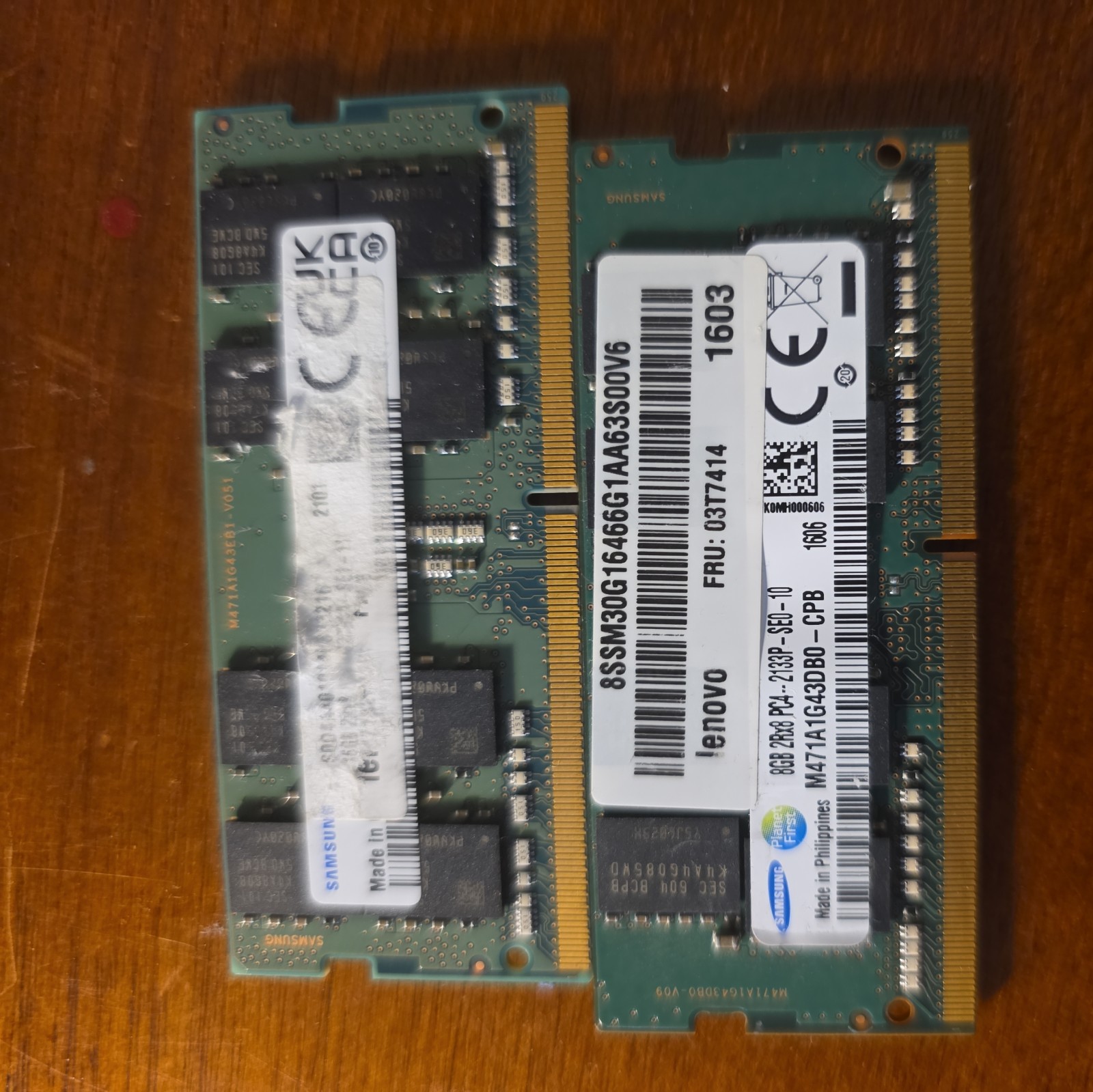 Samsung 16GB 2x8GB 2Rx8 SODIMM Laptop RAM