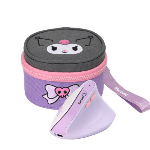 Sanrio Kuromi Rechargeable Wireless Silent Ergonomic Vertical Mouse & Pouch