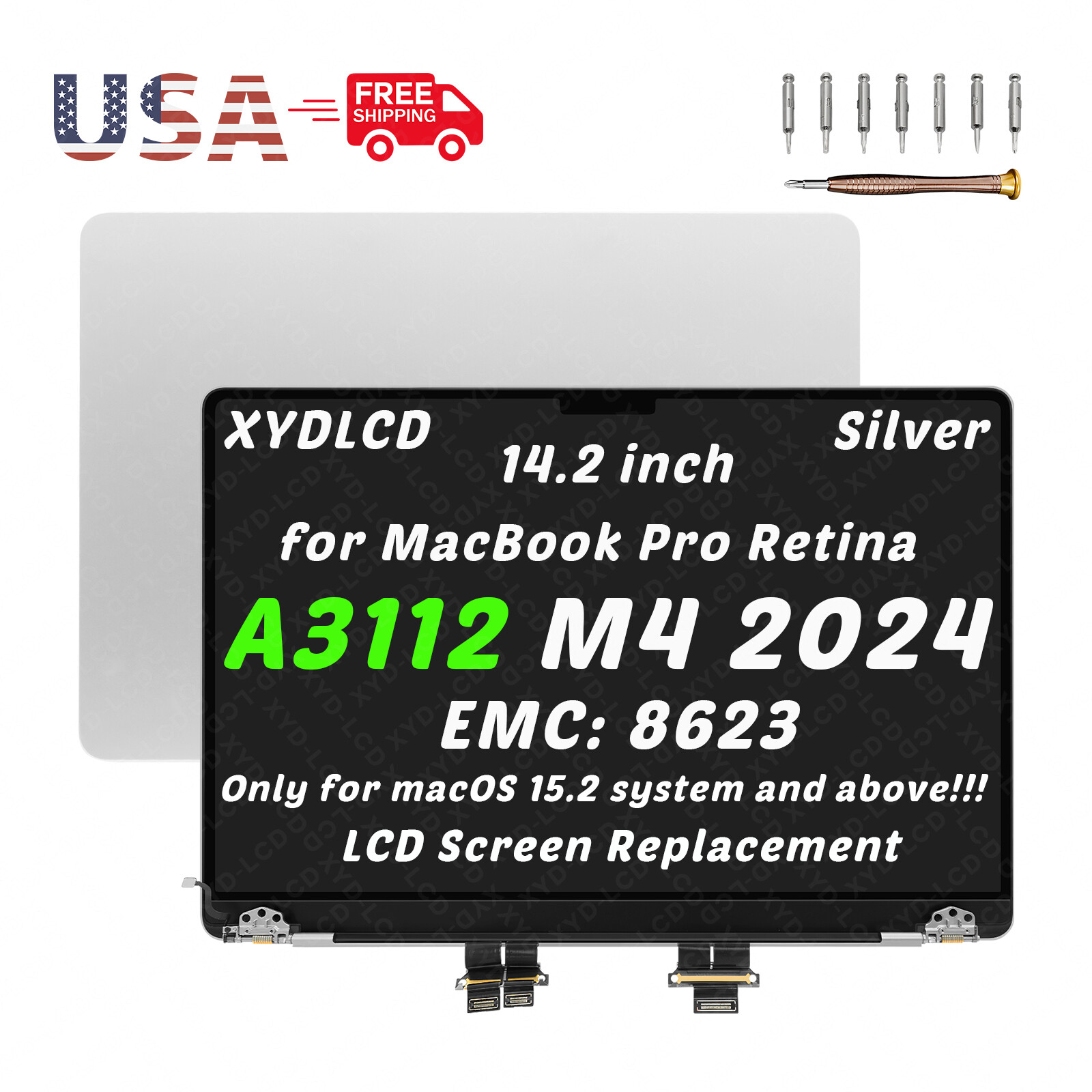 New for Macbook Pro 14" A3112 A3185 A3401 EMC 8623 EMC 8894 LCD Screen Complete