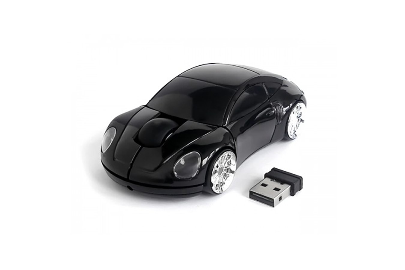 MOJO Porsche Car Shape Optical Wireless Silent Mouse PC Laptop Mac Black
