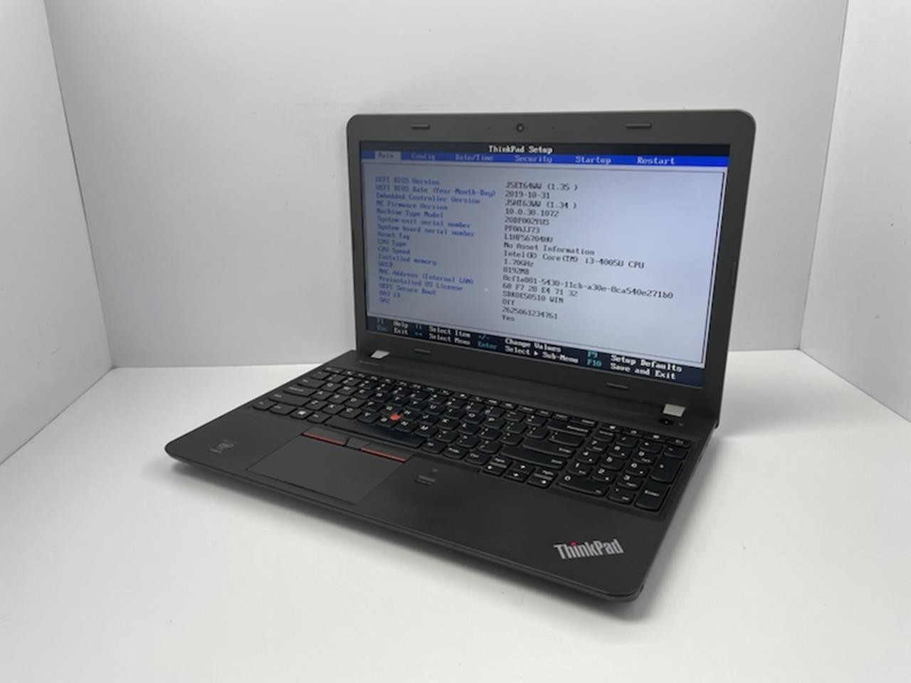 LENOVO THINKPAD E550 Laptop w/ Intel Core i3-4005U 1.70 GHz + 8 GB | No HD / OS