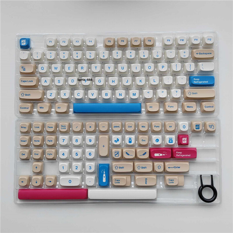 Soybean Milk Theme MA Height PBT Dye-sub Keycaps No Box for Cherry MX Keyboard