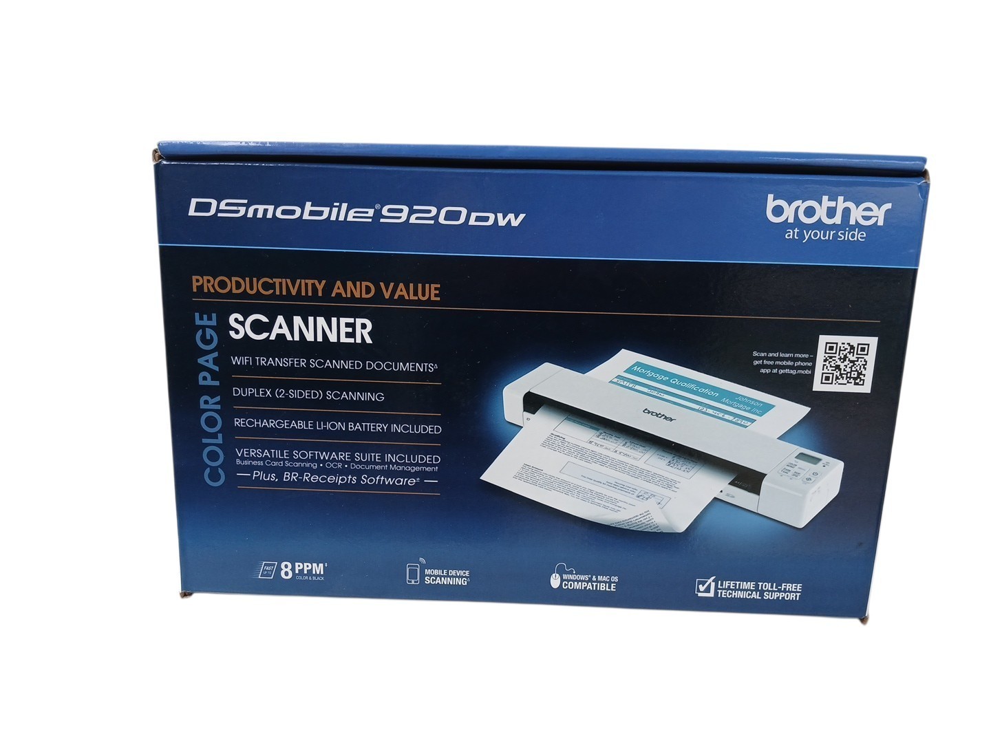 Brother DS-920DW DSmobile Wireless Duplex Color Scanner WiFi SD USB