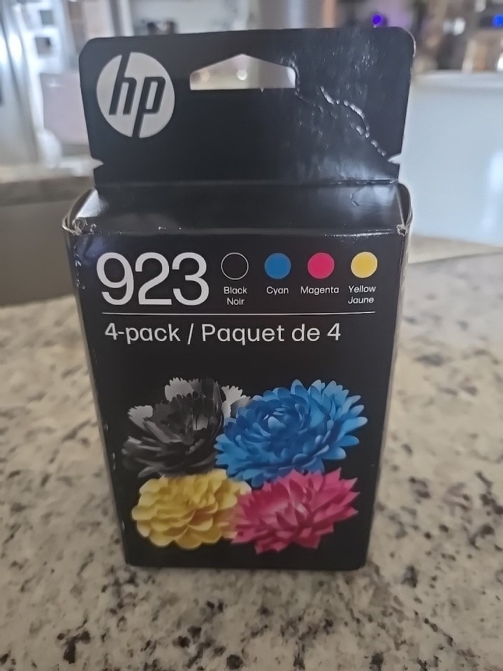 HP 923 4-pack  Black Cyan Magenta Yellow  Exp December 2026