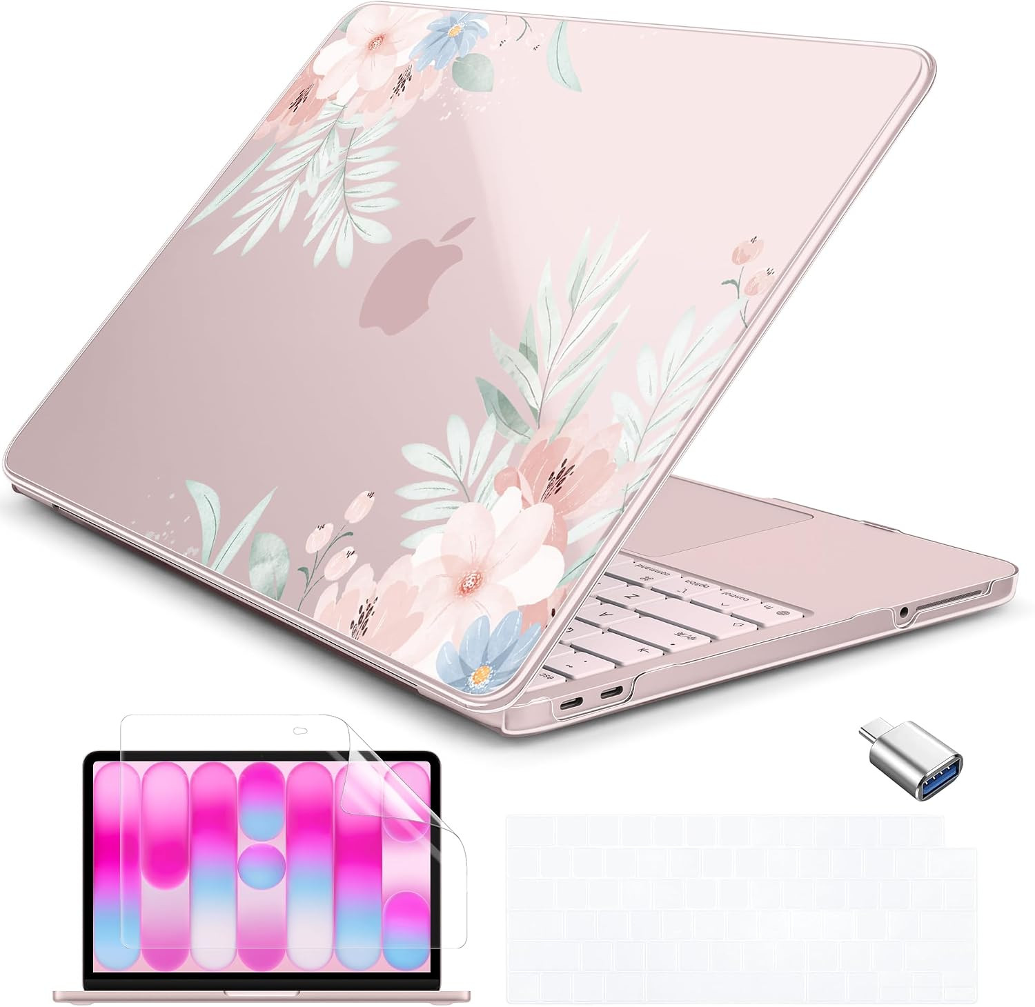 Batianda Case for Macbook Neo 13 Inch 2026 Model A3404, Lovely Flowers