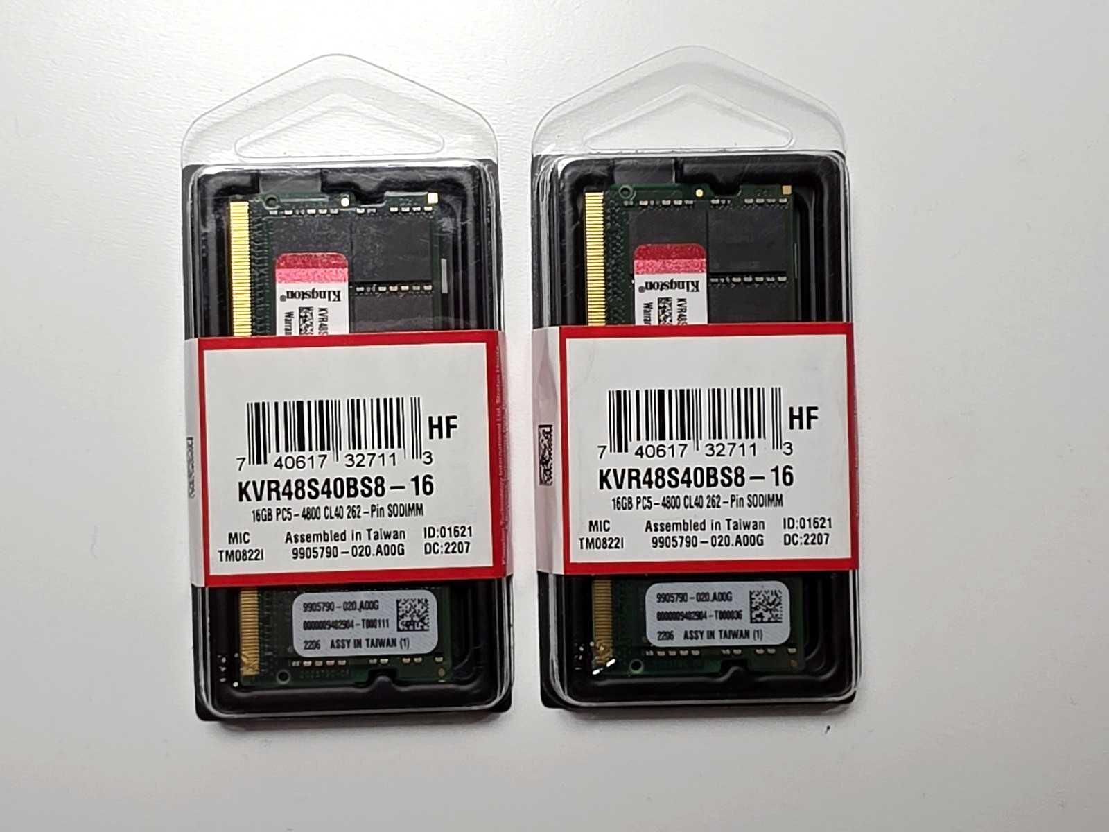 Kingston ValueRAM 32GB (2x16GB) DDR5-4800 1Rx8 CL40 SODIMM Memory KVR48S40BS8-16
