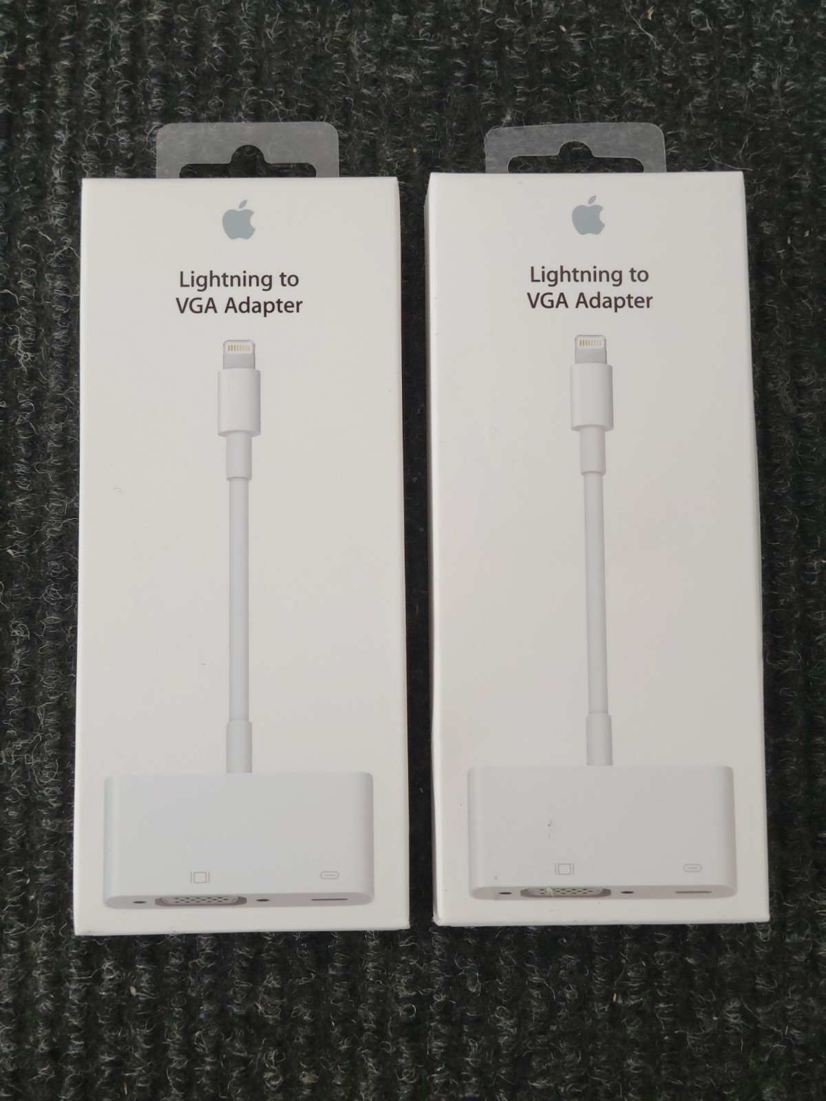 Genuine Apple Lightning to VGA Adapter (2) OEM A1439 MD825AM/A iPhone iPad Boxed