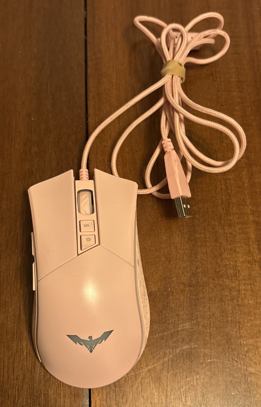 Havit Pink Programmable Gaming Mouse HV-MS733 USB Wired 7 Button RGB Lighted